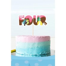 Summer Yaz Temalı Four (4) Pasta Süsü *kalın Kağıt