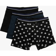 Koton 3'lü Boxer Seti Futbol Temalı Baskılı Pamuklu