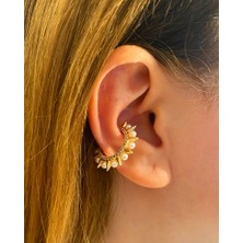 Pireksiya Çelik Zımba Detaylı Earcuff