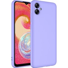 Caseart Samsung Galaxy A04E ile Uyumlu Kapak Içi Kadife Kamera Korumalı Lansman Silikon Kılıf - Lila