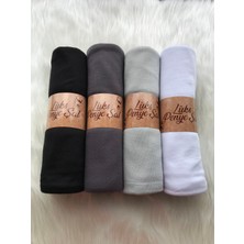 Naciye Sultan Tesettür Penye Şal 4'lü Set (Siyah - Koyu Gri - Açık Gri - Beyaz)