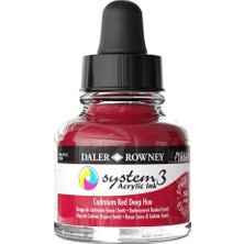 Daler Rowney System 3 Sıvı Akrilik Mürekkep Boya 29.5ml 504 Cadmium Red Deep