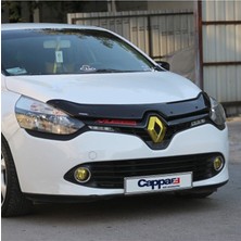 İtibar Renault Clio 4 Ön Kaput Koruma Rüzgarlığı 3mm Akrilik (Abs) Parlak Siyah Deflektör 2012-2020