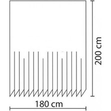 Zethome Zethome Feathers Banyo Paspas Ve Tek Kanat Duş Perdesi 1x180x200 Cm Set