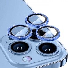 Coofbe Diamond Taş Işlemeli iPhone 14 Pro-14 Pro Max Kamera Koruyucu Lens, 0.2mm 5 Katmanlı Kırılmaz