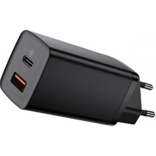 Baseus Pd3.0, Qc4 Type-C ve USB Ultra Hızlı 65W Şarj Cihazı Başlığı Macbook Laptop Şarj Başlığı