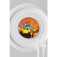 Neşeli Günlerim Safari Temalı Tabak Sticker 15'li * Yapışkanlı Kağıt