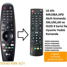 Bayırtech  Lg AKB74915324 Uyumlu Smart LED Tv Kumandası Home Tuş