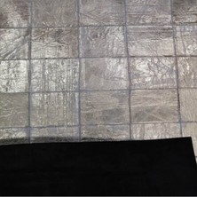 Dericibey Altın Varaklı Dana Derisi Patchwork Halı 120 x 180 cm