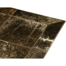 Dericibey Altın Varaklı Dana Derisi Patchwork Halı 80 x 150 cm