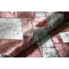 Dericibey Varaklı Doğal Dana Derisi Patchwork Halı 80 x 150 cm