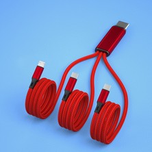 Landu 3'ü 1 Arada 2A Şarj Kablosu Konnektörü Çift Type/micro USB Standartbağlantı Noktası Adaptörü (Yurt Dışından)