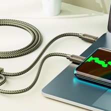 Landu 2'si 1 Arada USB C Çift USB C Telefon Tipi C Şarj Kablosu 100W Hızlı Şarj Kablosu (Yurt Dışından)