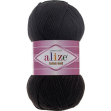 Alize Cotton Gold El Örgü Ipi (5 Li Paket) - 60-Siyah