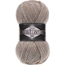 Alize Süperlana Midi El Örgü Ipi (5 Li Paket) - 152-BEJ Melanj