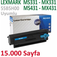 Keymax  Lexmark 55B5H00 MS331 I MX331 15.000 Sayfa Siyah Avrupa Muadil Toner