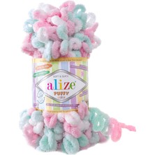 Alize Puffy Color El Örgü Ipi (5 Li Paket) - 6052