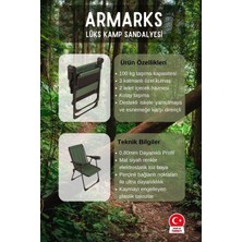 Armarks Kamp Sandalyesi, Katlanır Kamp Sandalyesi, Bardaklıklı Kamp Sandalyesi, Piknik Sandalyesi, Plaj Sandalyesi