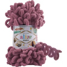 Alize Puffy El Örgü Ipi (5 Li Paket) - 28-Gül