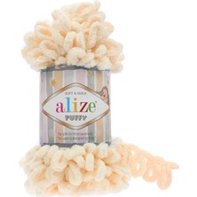 Alize Puffy El Örgü Ipi (5 Li Paket) - 742-VANILYA