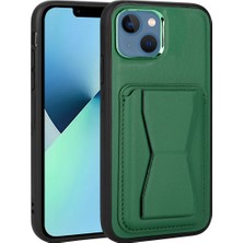 Cepustik Telefon Aksesuarları Apple iPhone 13 Kılıf Kartlıklı Standlı ​suni Deri Memo Kılıf