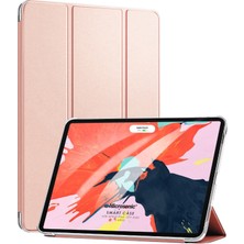 Microsonic Apple iPad Pro 12.9`` 2022 6. Nesil Kılıf (A2436-A2764-A2437-A2766) Slim Translucent Back Smart Cover Rose Gold