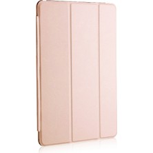 Microsonic Apple iPad Pro 12.9`` 2022 6. Nesil Kılıf (A2436-A2764-A2437-A2766) Slim Translucent Back Smart Cover Rose Gold