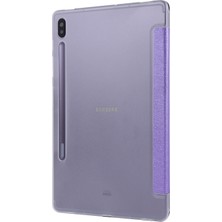 Zsunsky Shop Samsung Galaxy Tab S8 / Tab Için Ipek Doku Pu Kılıf S8 / Tab S7 Light Purple (Yurt Dışından)