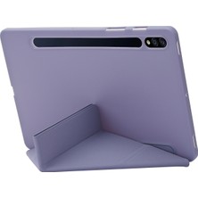 Zsunsky Shop Samsung Galaxy Tab S8 / S7 Için Deri Tablet Kasası Mor (Yurt Dışından)