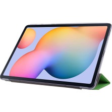 Zsunsky Shop Samsung Galaxy Tab S7 / T870 Için Ipek Doku Deri Kılıf Green (Yurt Dışından)