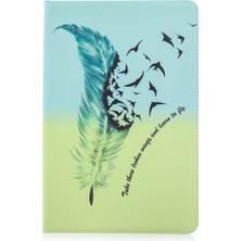 Zsunsky Shop Samsung Galaxy Tab S7 T870 Deri Kılıf Için Feather Bird (Yurt Dışından)