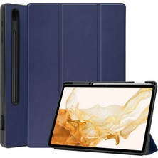 Zsunsky Shop Three-Folding Tpu Tablet Case For Samsung Galaxy Tab S8+ Mavi (Yurt Dışından)