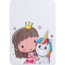 Zsunsky Shop Samsung Galaxy Tab S7 SM-T870 / T875 Deri Kılıf Girl Unicorn (Yurt Dışından)