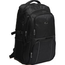 TahTicMer Recaro Sırt Çantası Unisex Suni Deri Laptop Bölmeli Kadın Erkek Unisex Outdoor Gezi Spor Sırt Çantası 43X28X15CM Siyah Renk