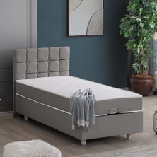 Setay Tavira İkili Set Tek Kişilik Baza Başlık Seti - Gri