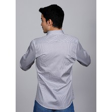 Salve %100 Pamuk Saten Slim Fit Casual Gömlek 22156