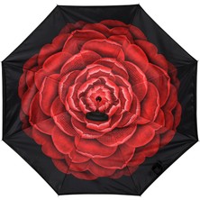 Ay Ege Kadın Şemsiye Kırmızı Gül