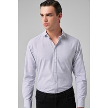 TWN Slim Fit Bordo Baskılı Gömlek 9EF022101288M