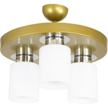 Lambadar Üçlü Modern Spor Model Yuvarlak Tepsi Eskitme Avize