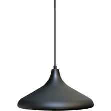 Lambadar Retro Rustik Model Modern Metal Tekli Siyah Sarkıt Avize Cafe