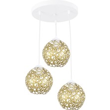 Lambadar Selçuklu Top Motif Yıldız Ferforje Model Retro Rustik Sarkıt Avize