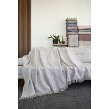 Mutlu Çeyiz Diva Pamuklu Çekyat Örtüsü 170X220 cm Gri Çift Taraflı Kullanım Koltuk Örtüsü | Koltuk Şalı