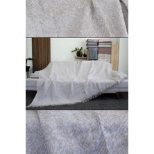 Mutlu Çeyiz Diva Pamuklu Çekyat Örtüsü 170X220 cm Gri Çift Taraflı Kullanım Koltuk Örtüsü | Koltuk Şalı