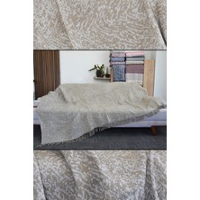 Mutlu Çeyiz Diva Pamuklu Çekyat Örtüsü 170X220 cm Gri Çift Taraflı Kullanım Koltuk Örtüsü | Koltuk Şalı
