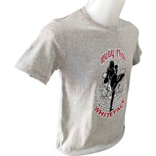 Whiteface Muay Thai Özel Tasarım Baskılı Tişört (Gri)