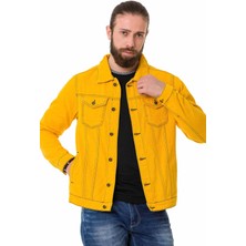 Cipo & Baxx CJ289 Sarı Kot Ceket