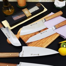 Castle Kitchen Elite Serisi 5'li Mutfak Bıçak Seti Şef Bıçağı (Kiritsuke-Santakubig-Fleto Suşi-Miyabi-Santaku)