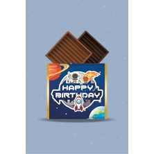 Neşeli Günlerim Uzay Temalı Çikolata Sargısı 20'li