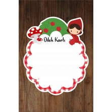 Neşeli Günlerim Kırmızı Başlıklı Kız Dilek Kartı 20'li *kalın Kağıt