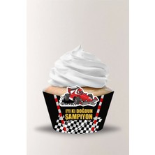 Neşeli Günlerim Yarış Arabası Cupcake Sargısı 8'li